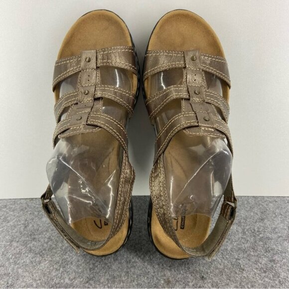 Clarks Collection Metallic Strappy Sandals Women’s Size 9M - Picture 2 of 12